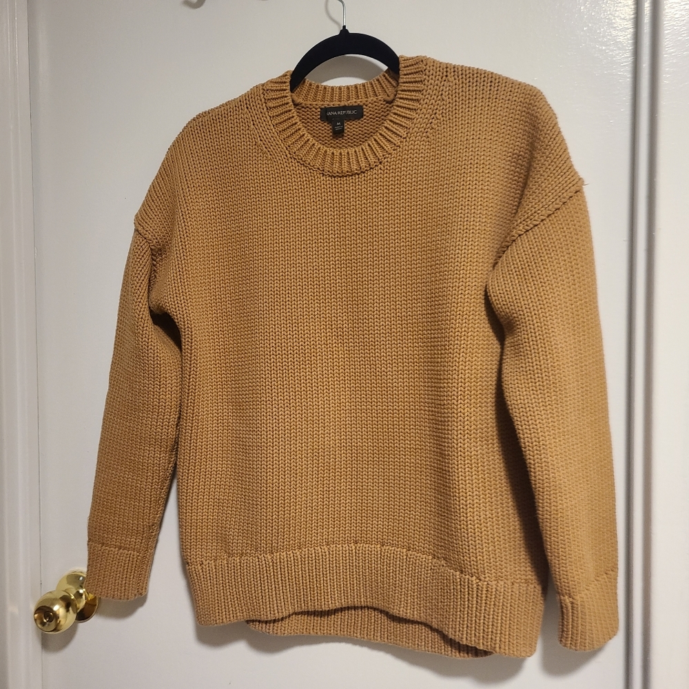 Banana Republic Mustard Crew Neck Sweater